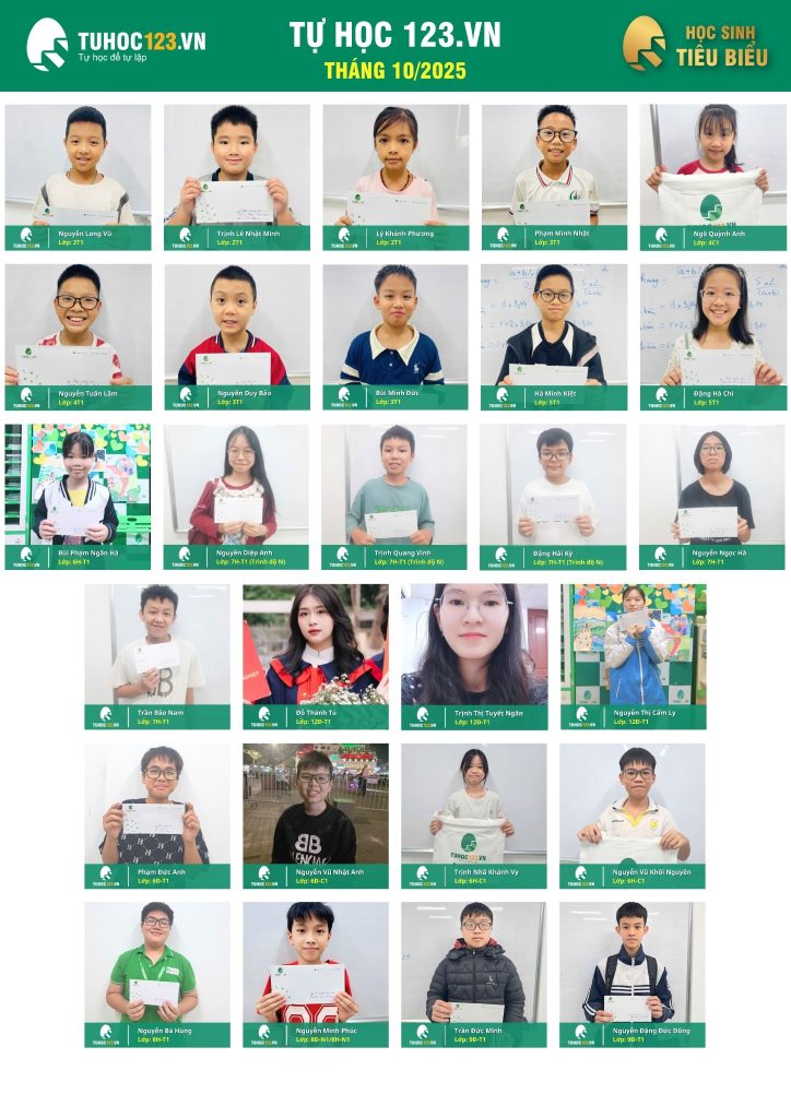 vinh danh học sinh tiêu biểu tháng 10